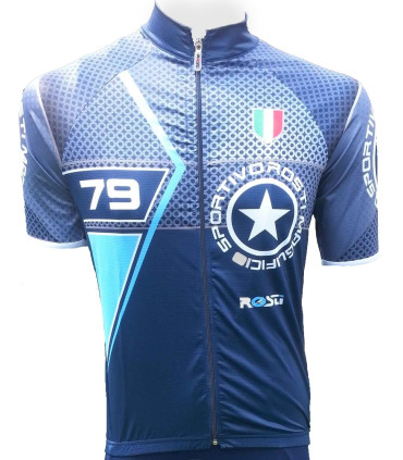 Maillot de vélo rosti blu