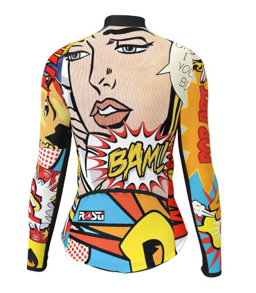 Maillot manches longues ROSTI POP femme vue de dos.